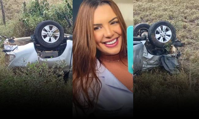 Foto: Reprodução Tragédia: Estudante de medicina morre após caminhonete colidir com vaca e capotar na BA-120